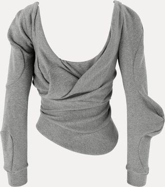 Vivienne Westwood Long Sleeve Bounce Top Loop Back Felpa Grey XL Women