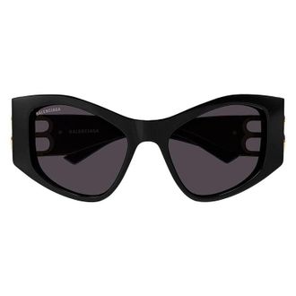 Balenciaga BB0287S001 Cat-Eye with Logo Detail Sunglasses - Black