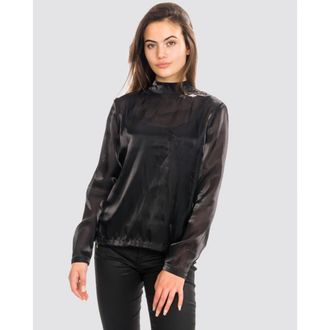 Sams&oslash;e & Sams&oslash;e Samsoe & Womens Brandy Long Sleeve Top in Black - Size X-Small