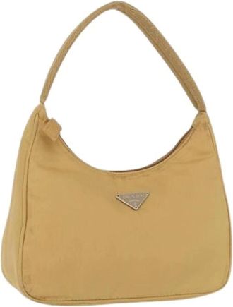Prada Pre-owned Shoulder Bags, female, Beige, Size: ONE SIZE Pre-owned Vintage Shoulder Bag