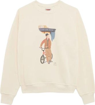 Baracuta Slowboy Arlington Crew Neck Sweater - Heren - Sweatshirts - Wit - M - Katoen - Hoodies & sweatvesten