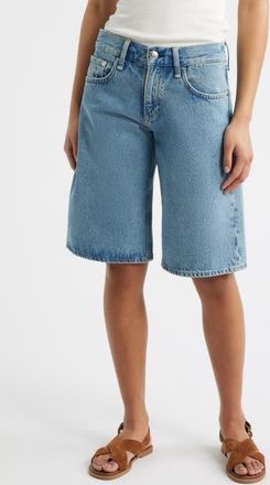 Rag & Bone Ariel Longer Length Denim Shorts in Everglade at Nordstrom, Size 28