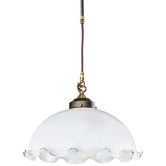 Kolarz Kolarz - Nonna - L&aacute;mpara Colgante De C&uacute;pula De Vidrio Estilo Caba&ntilde;a, Lat&oacute;n Envejecido Mate, 1x E27