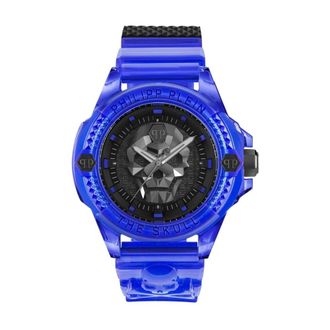 Philipp Plein Skull Scuba Duba Edition Horloge - Dames - Horloges - Blauw - ONE Size - Accessoires