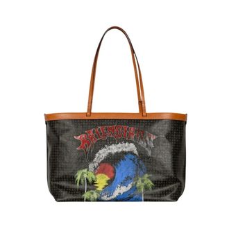 Balenciaga Select Tote Bag Medium - Dames - Tassen - Bruin - Maat: ONE Size Katoen