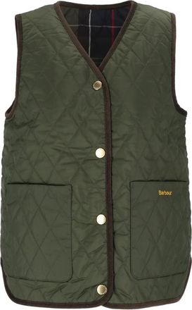 Barbour Tartan Reimagined Icons Reversible Tartan Liner - Dames - Bodywarmers - Groen - L - Polyester - Jassen