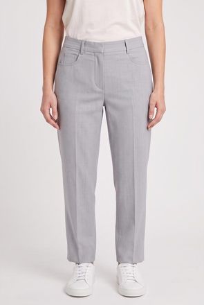 Brunello Cucinelli Womens Light Grey Linen Blend Trousers, Size 42