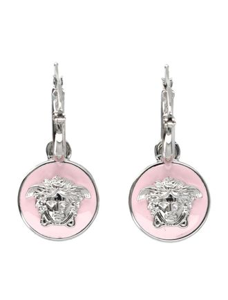 Versace Pink Signature Medusa Drop Earrings