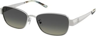 Tory Burch TY6119 327411 Womens Sunglasses Silver Size 55