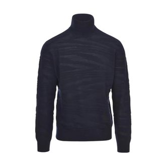 Missoni Heren, Truien, Blauw, Maat: XL Wol