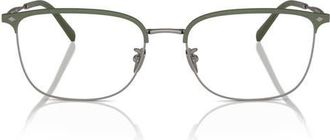A|X Armani Exchange 55MM RECTANGLE in Matte Gunmetal/demo Lens at Nordstrom
