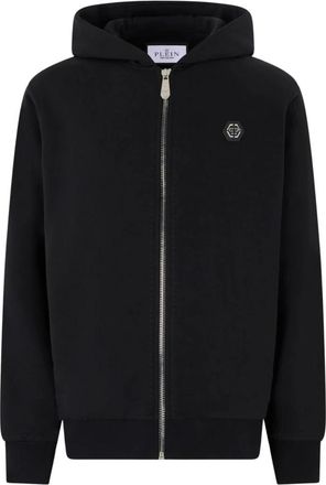 Philipp Plein Zip Hoodie Stitching Logo - Heren - Vesten met rits - Zwart - XL - Katoen - Hoodies & sweatvesten