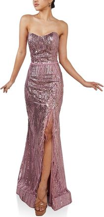 Terani Couture Embellished Maxi Dress