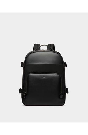 Bally Vogel Backpack In Nylon And Recycled Bovine Leather in Black+Palladio at Nordstrom