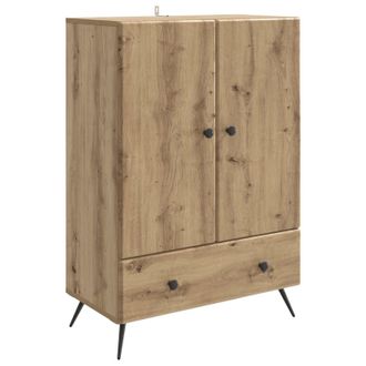 vidaXL Aparador Roble Artisan 66 X 34,5 X 95 Cm Madera De Ingenier&iacute;a Vidaxl