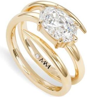 Melinda Maria Shes On Point Lasso Wrap Ring in Gold-White at Nordstrom, Size 10