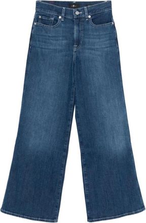 7 For All Mankind Wide Jeans, female, Blue, Size: W28 Lotta Wide-Leg Jeans