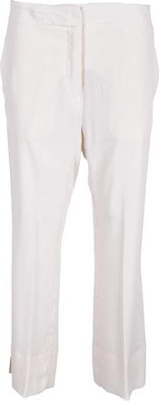 Semicouture Trousers Silk Acetate White