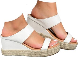Generic Womens Espadrilles Wedge Sandals Slippers Summer Dressy Platform Sandals Comfortable Open Toe Wedges Sandal Casual Fashion Slip on Outdoor Vacation Be