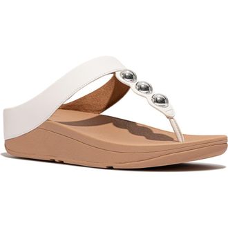 FitFlop Fino Platform Wedge Flip Flop in Urban White at Nordstrom Rack, Size 10