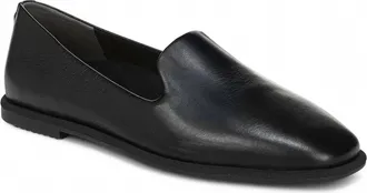 Vionic Womens Willa Ll Slip On Flats In Black Leather