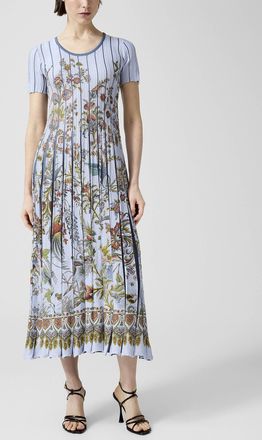 Etro Womens Stylized garden deep pleating dress
