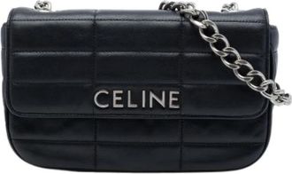 Celine Pre-owned Quilted Shoulder Bag - Dames - Vintage Schoudertas - Zwart - ONE Size - Leer - Vintage