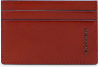 Piquadro Accessoires, unisex, Rood, ONE Size, Leer, Slanke Leren Kaarthouder