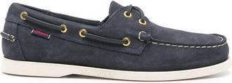 Sebago Docksides Portland Nubuck - Heren - Bootschoenen - Blauw - 42 EU - Leer - Schoenen