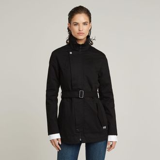 G-Star Short Trenchcoat - Zwart - Dames