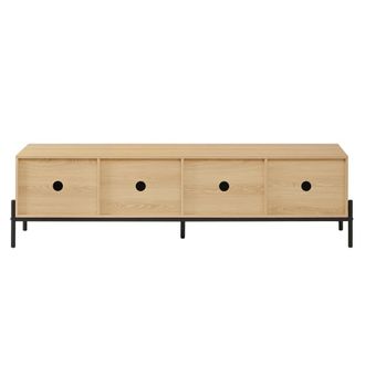 Urban Meuble Mueble de TV de dise&ntilde;o fabricado en madera MDF con frentes geom&eacute;tricos