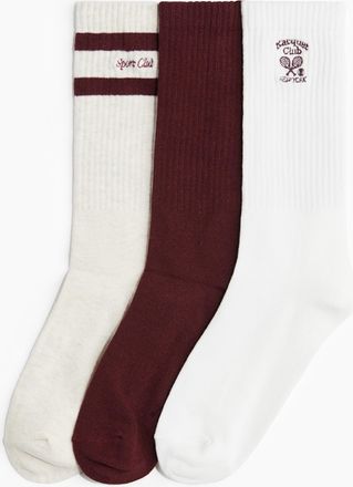 H&M 3er-Pack Socken - White