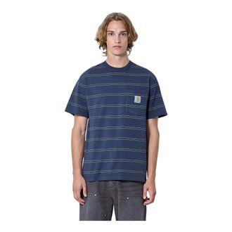 Carhartt Work in Progress Bert Pocket T-Shirt - male - Carhartt Wip - T-Shirts - Blue - 2XL - Tops