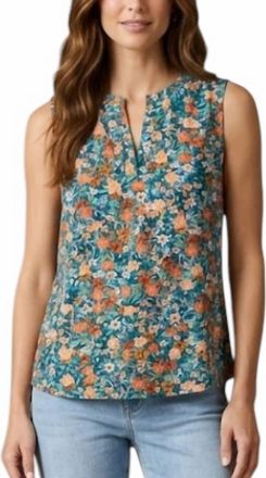 Staccato Floral Tank Top In Multi Color