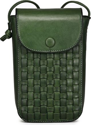 OLD TREND Lantana Genuine Leather Structured Everyday Crossbody in Green at Nordstrom