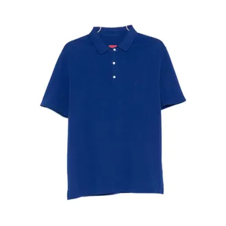 Isaia Polo Shirts, male, Blue, Size: 2XL Sweater