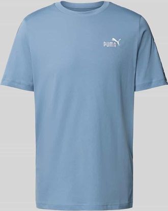 Puma T-Shirt mit Label-Stitching und Rundhalsausschnitt in Hellblau, Größe XXL