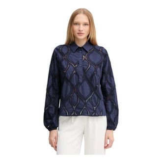 Mos Mosh MOS Mosh, Dames, Blouses & Shirts, Blauw, Maat: XS Katoen