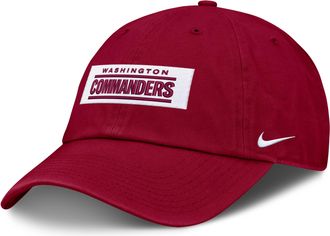 Nike Washington Commanders Primetime Club Wordmark Nike Mens NFL Adjustable Hat in Red | NF0267P9E-ZW0