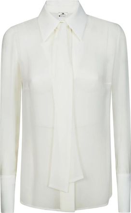 Elisabetta Franchi Camicia - Dames - Overhemden - Beige - S - Overhemden