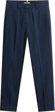 Woolrich Stretch Satijnen Chino Broek - Dames - Chinos - Blauw - W27 - Satijn - Broeken