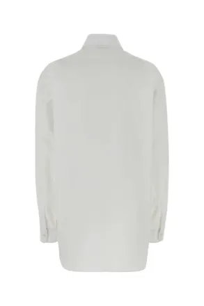 Moschino Womens White Stretch Poplin Shirt Fantasiabianco Exterior: Cotton Elastane Camicie