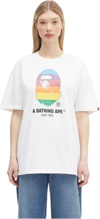 A Bathing Ape A Bathing Ape, Tops, Dames, Wit, XS, Katoen, T-shirts