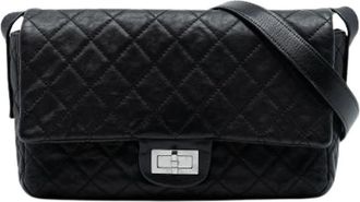 Chanel Pre-owned Mademoiselle Twist Lock Crossbody Bag - Dames - Vintage Schoudertas - Zwart - ONE Size - Leer - Vintage