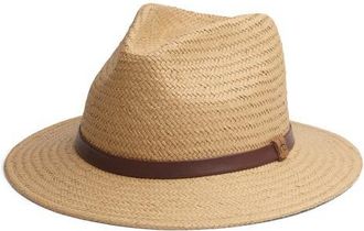 Rag & Bone Packable Straw Fedora in Light Brown at Nordstrom, Size Medium