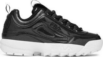 Fila Fila Womens Disruptor II Shine Metallic Shoes, Black/White/Black, 6.5 UK