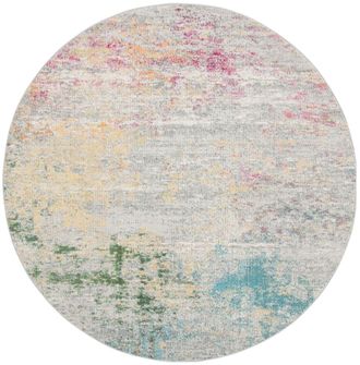 Safavieh Alfombra contempor&aacute;nea gris/dorada de 152 x 152 cm