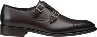 Doucal's Schoen met dubbele gesp - Heren - Nette schoenen - Bruin - 44 EU - Leer - Schoenen