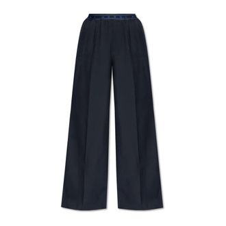 Marni Broeken, Dames, Blauw, XS, Wol, Wollen broek