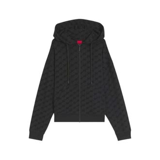 HUGO BOSS Hoodies & sweatvesten, Heren, Zwart, M, Zip-Through Sweatshirt